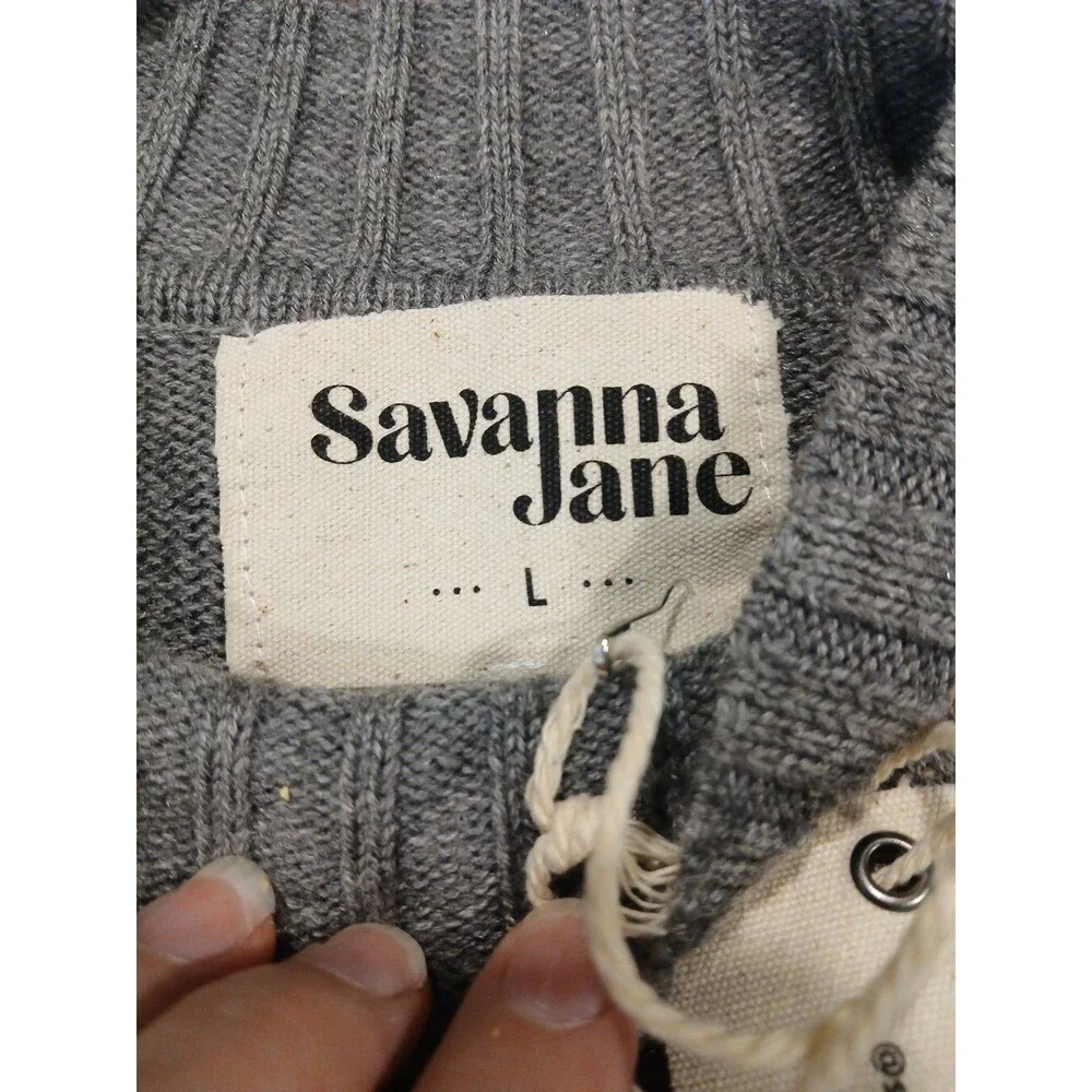 NEW Savanna Jane High Neck Aztec Chic Long Sleeve Cozy Sweater US Women's Large